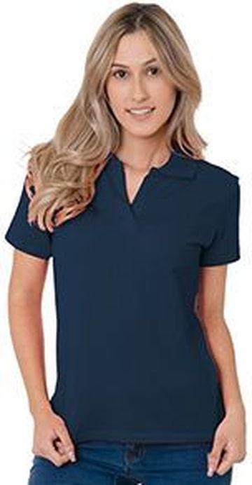 Bayside Junior's 6.2-ounce., 100% Cotton V-Neck Polo Short Sleeve